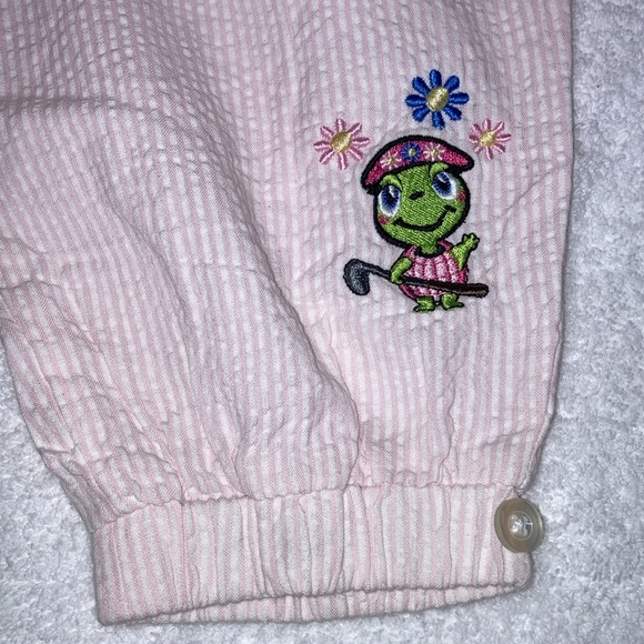 NWT the littlest golfer pink white striped seersucker knickers 4t - Picture 2 of 10